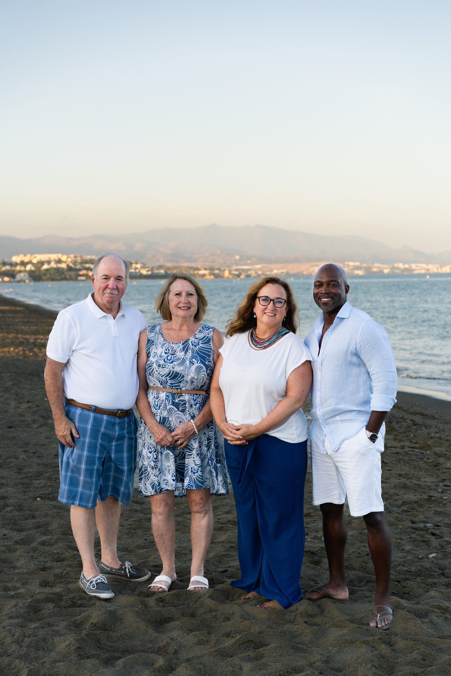 Family enjoying sunset at Puerto Banús