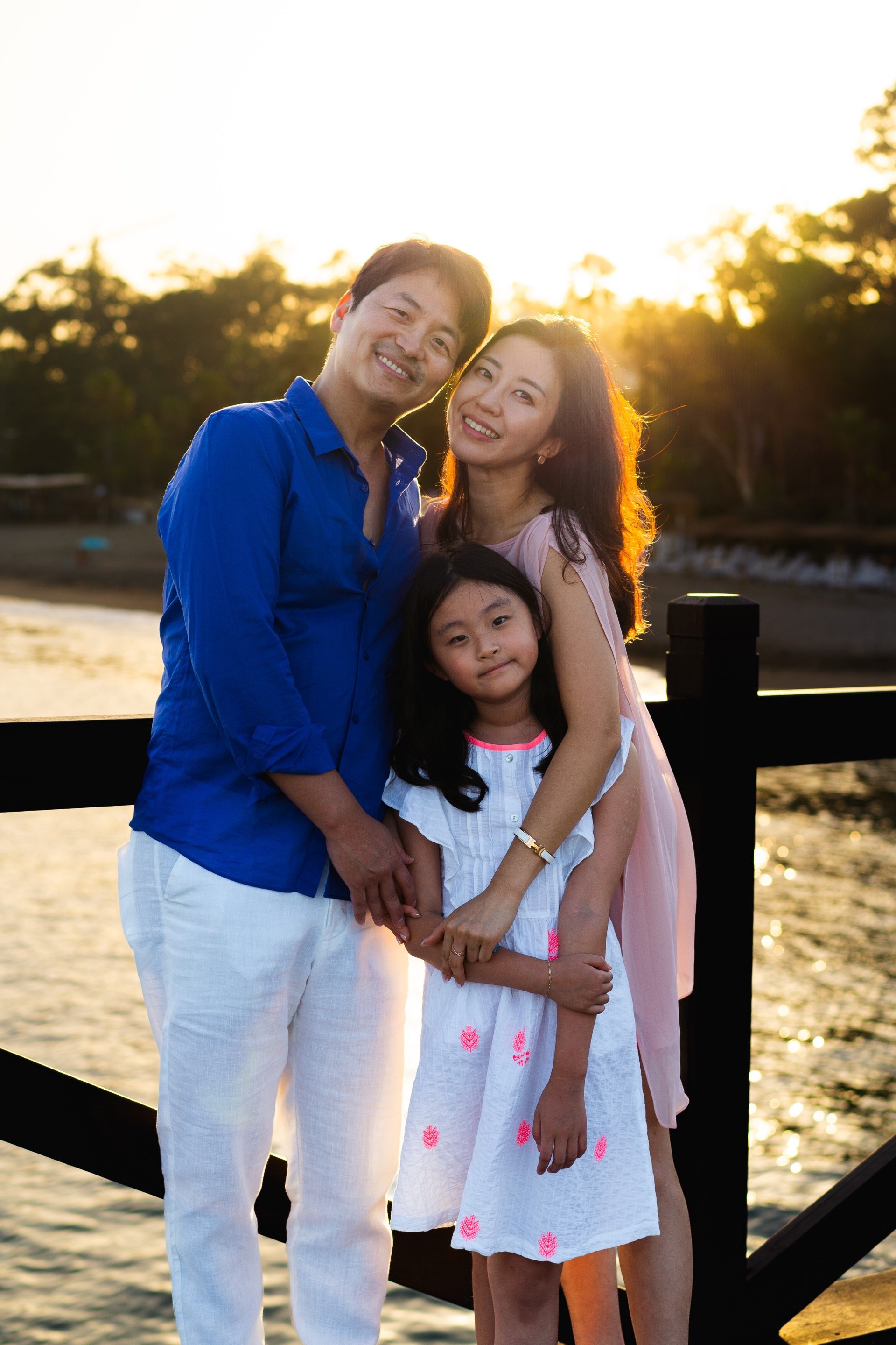 Family portrait with coastal views