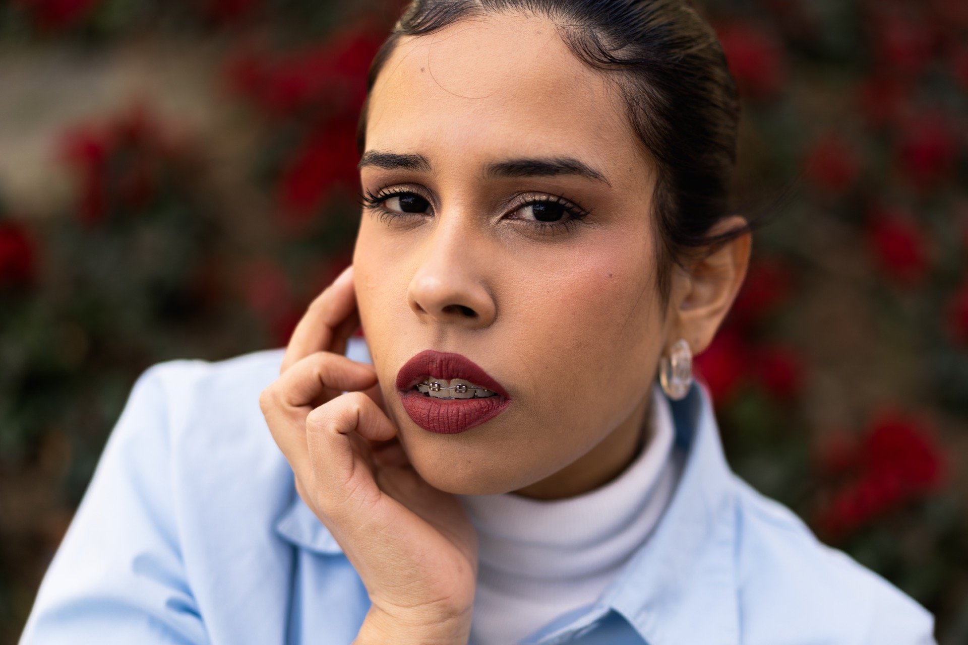 Modern fashion portrait in urban setting