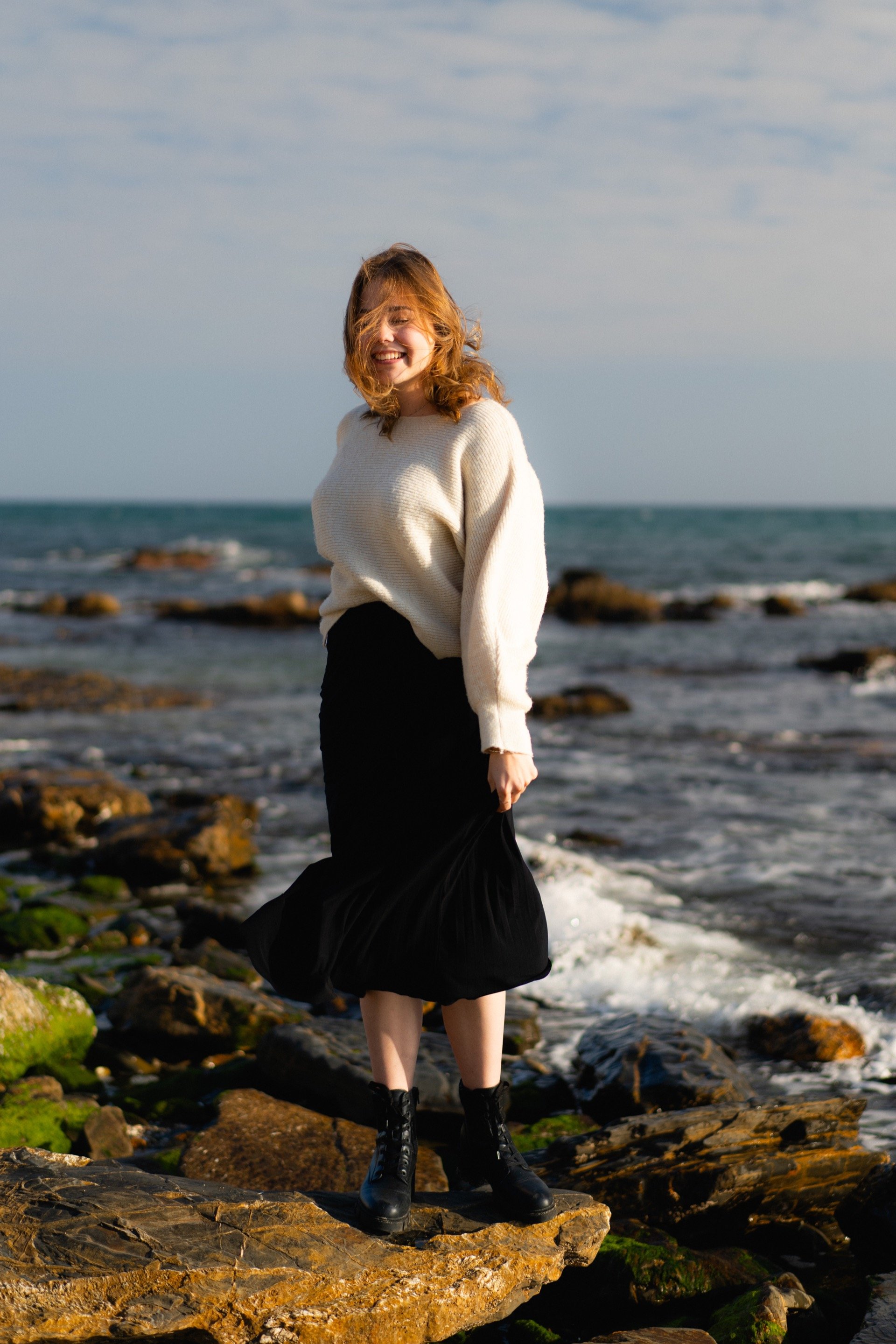 Elegant portrait with natural backdrop