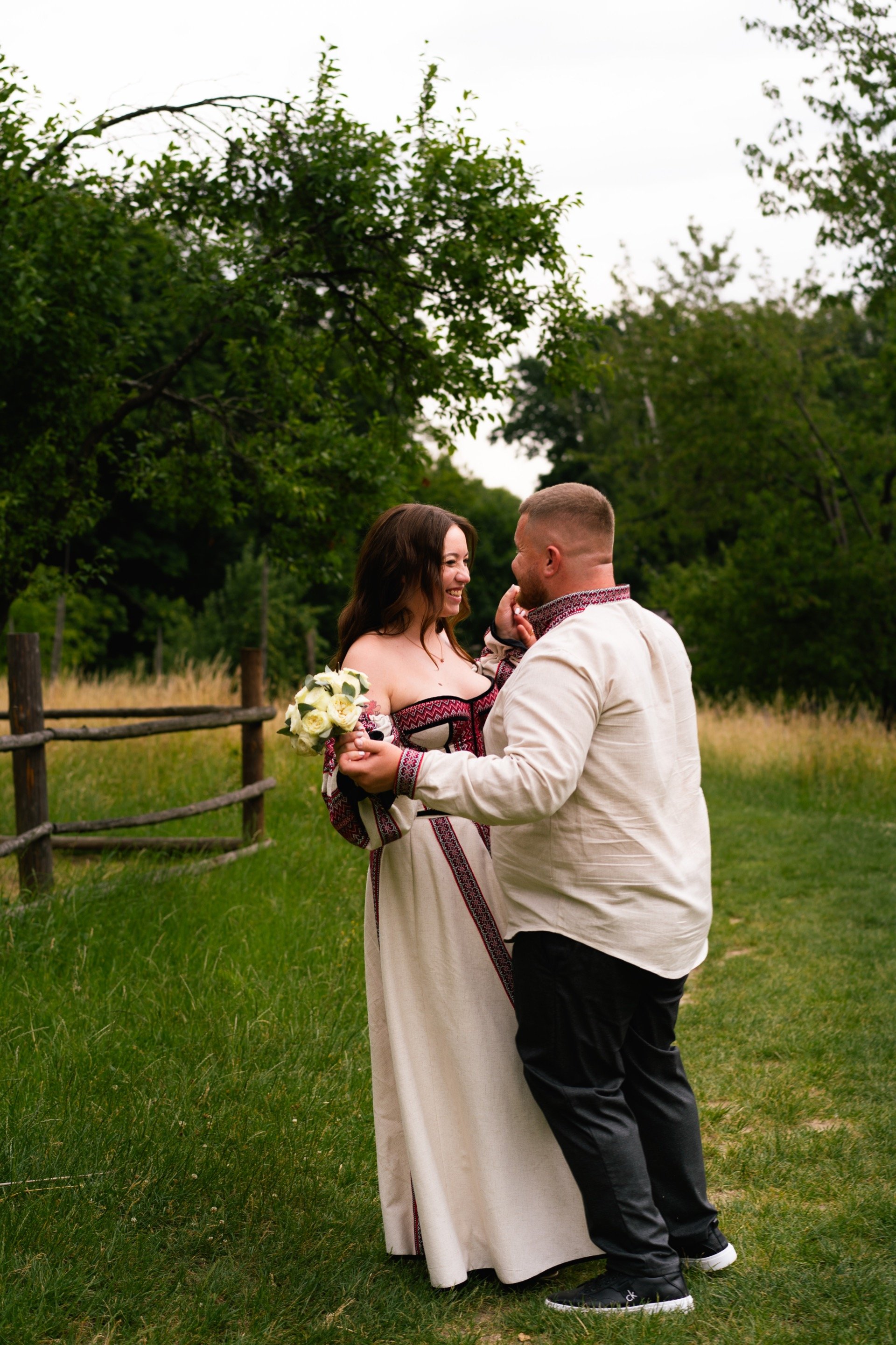 Emotional mother of bride moment